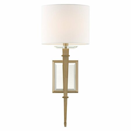 CRYSTORAMA 1 Light Aged Brass Transitional Sconce CLI-231-AG